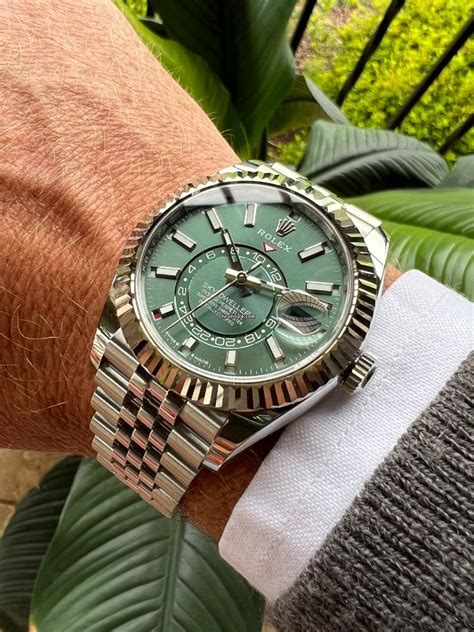 rolex sky dweller green jubilee|sky dweller Rolex 42 mm.